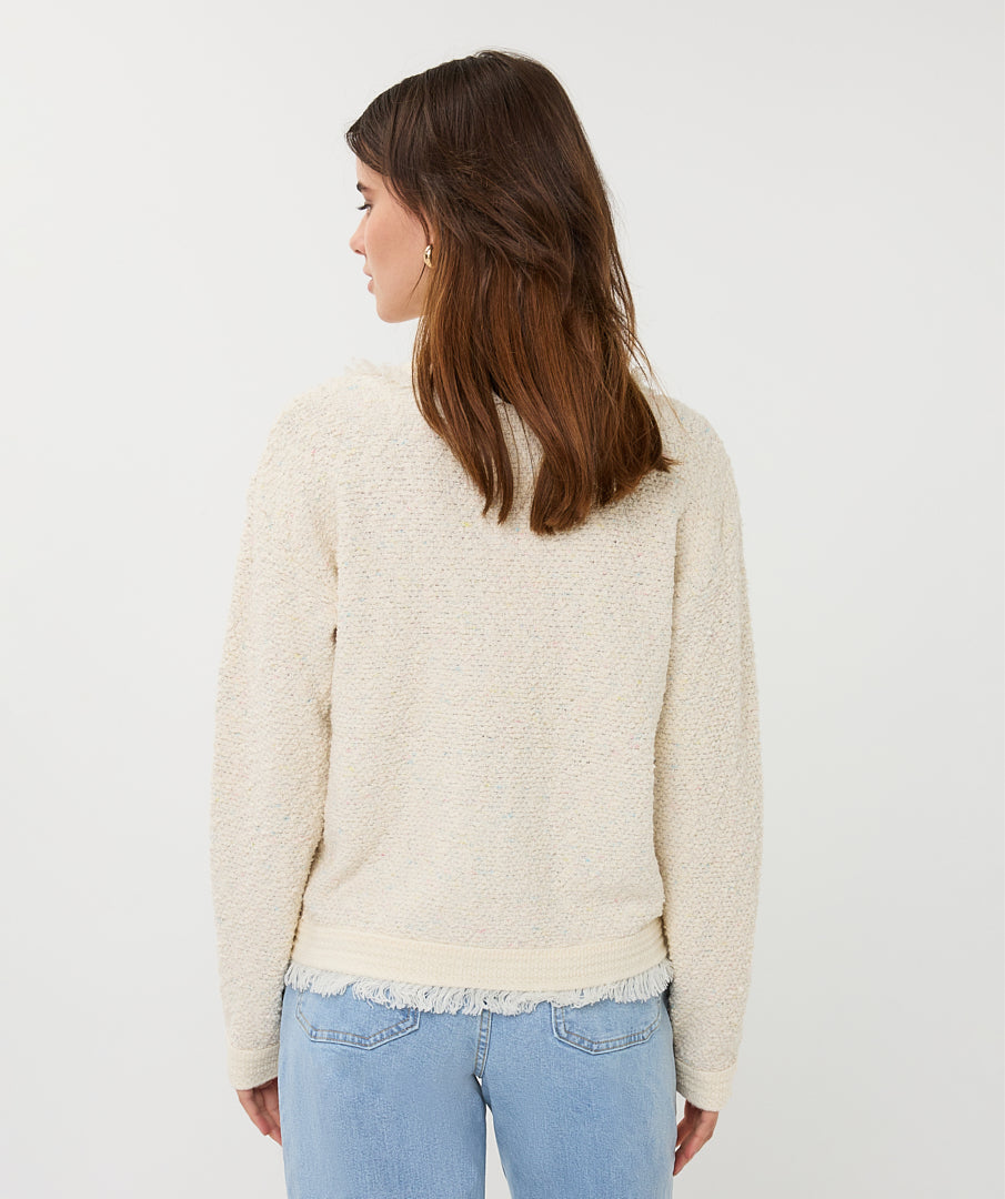 Fringe Cardigan V Neck