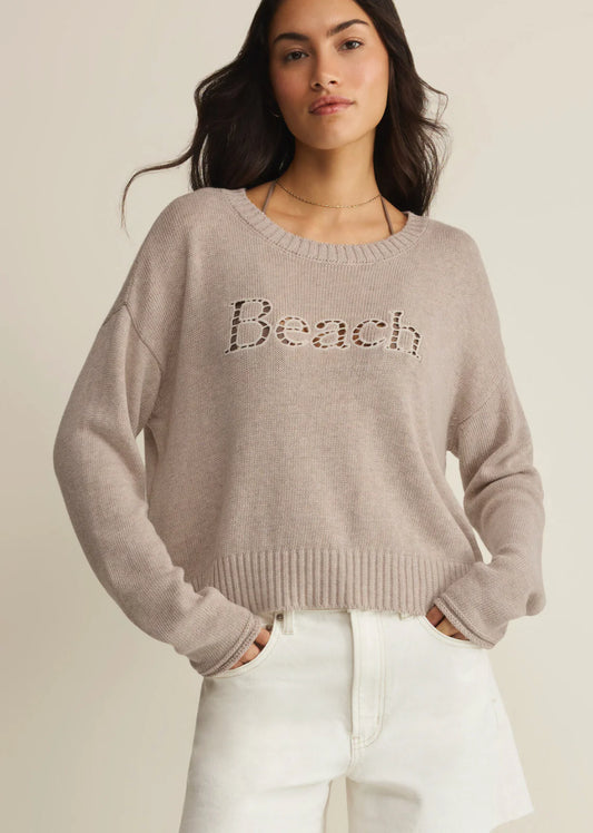 Beach Embroidered Sweater