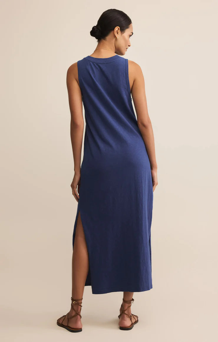 Palisades Midi Dress- Yatch Blue