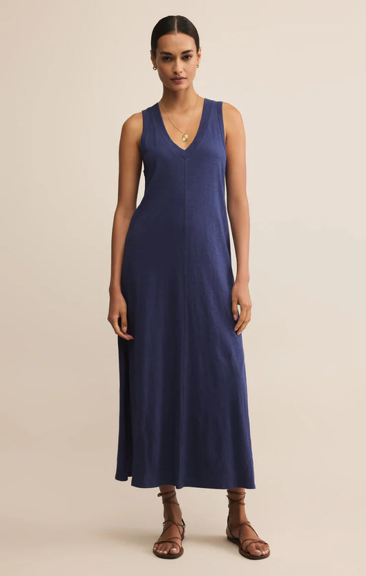 Palisades Midi Dress- Yatch Blue