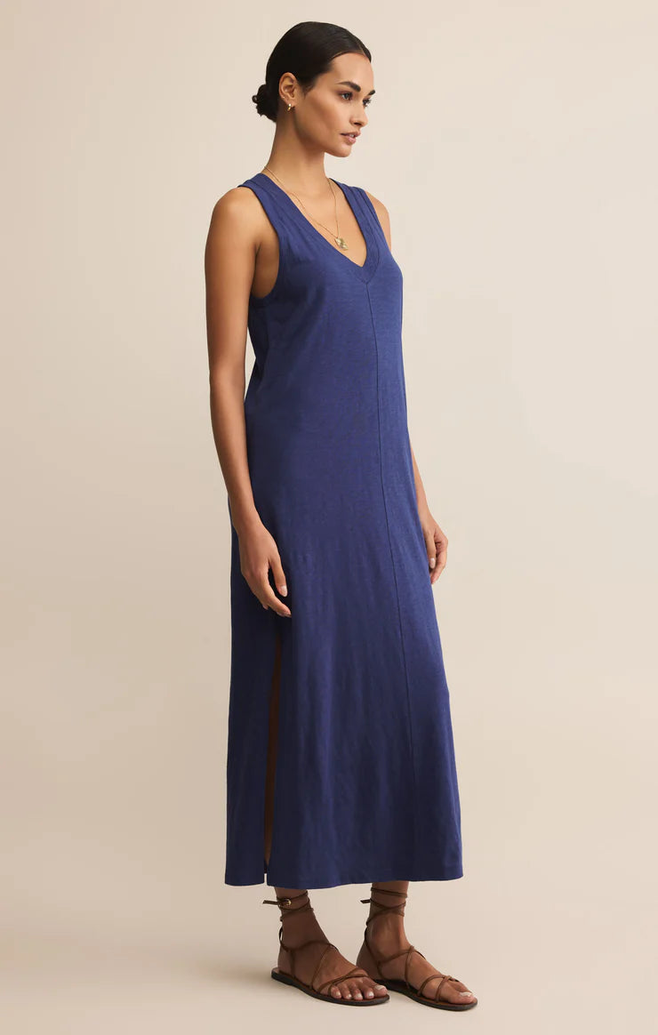 Palisades Midi Dress- Yatch Blue