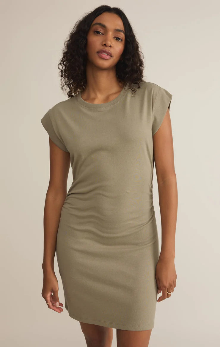 Camino Mini Dress- Dusty Palm
