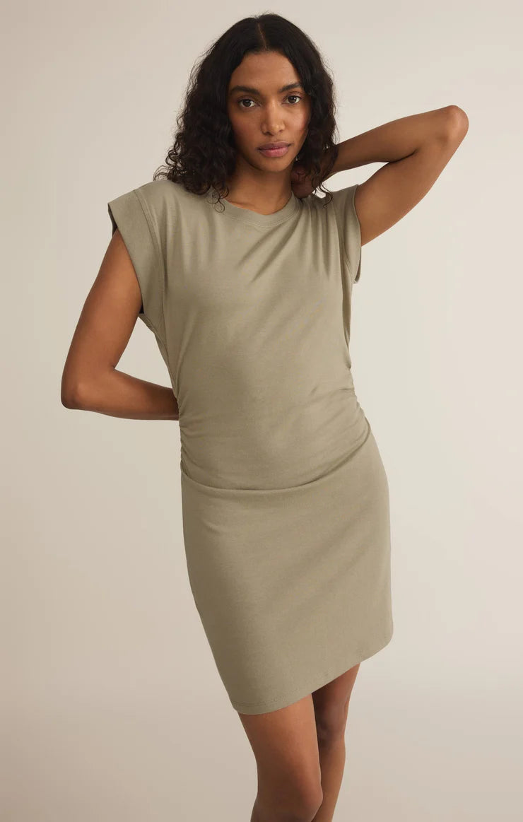 Camino Mini Dress- Dusty Palm