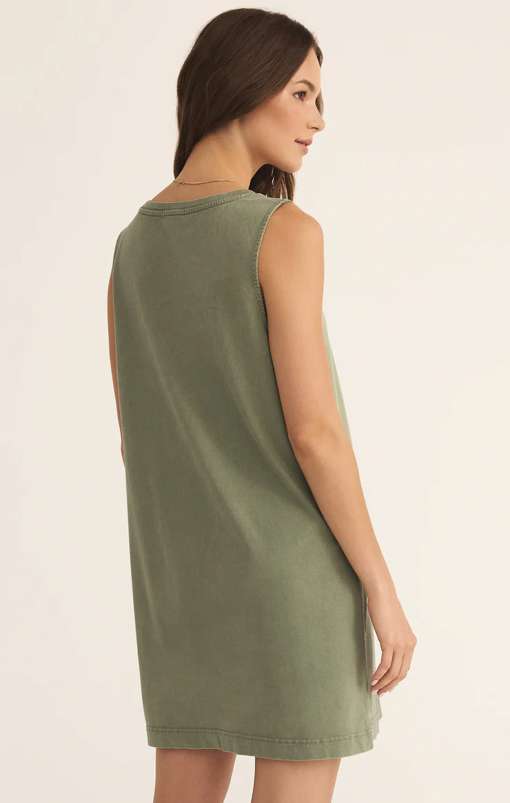 Sloan V-Neck Mini Dress - Avocado