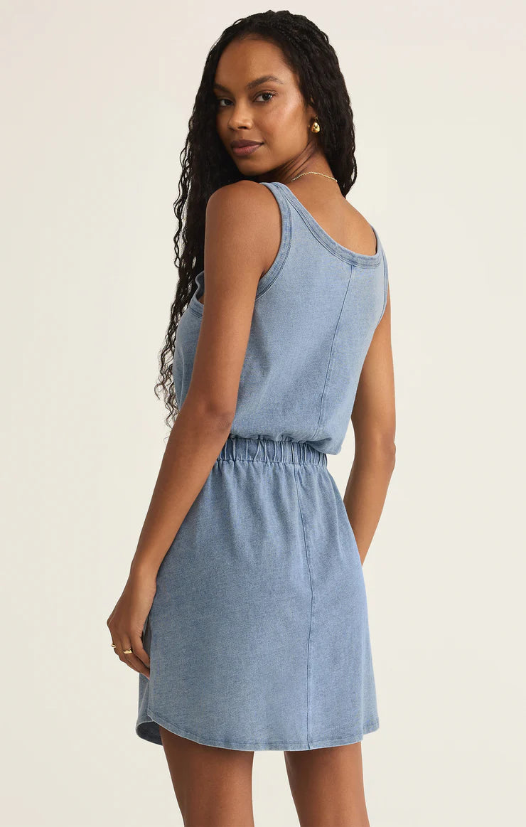 Keegan Knit Denim Mini Dress