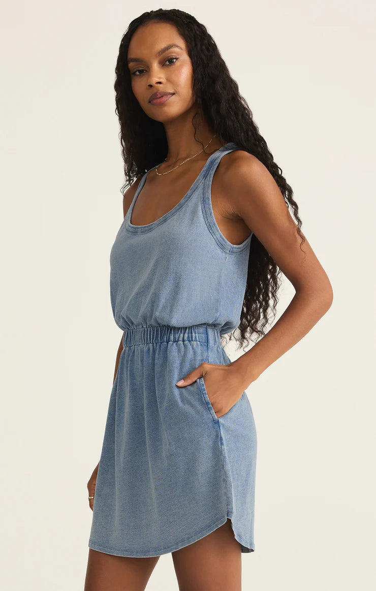 Keegan Knit Denim Mini Dress