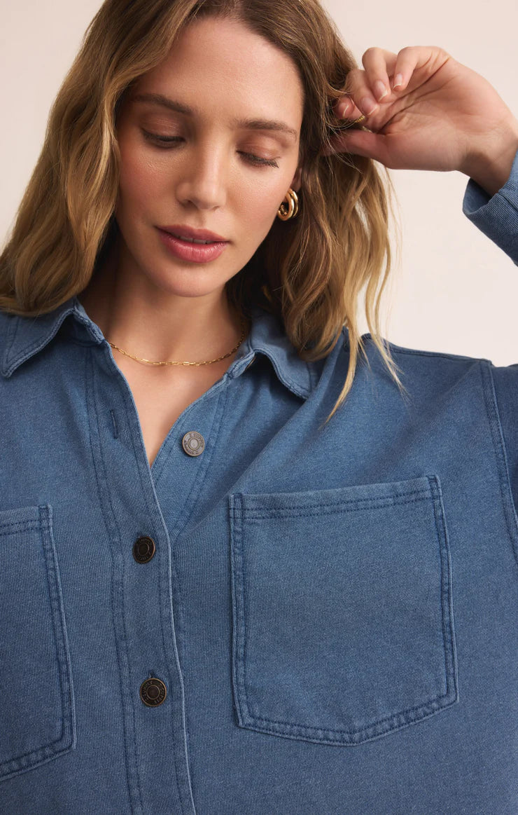 All Day Knit Denim Jacket - Vintage Indigo