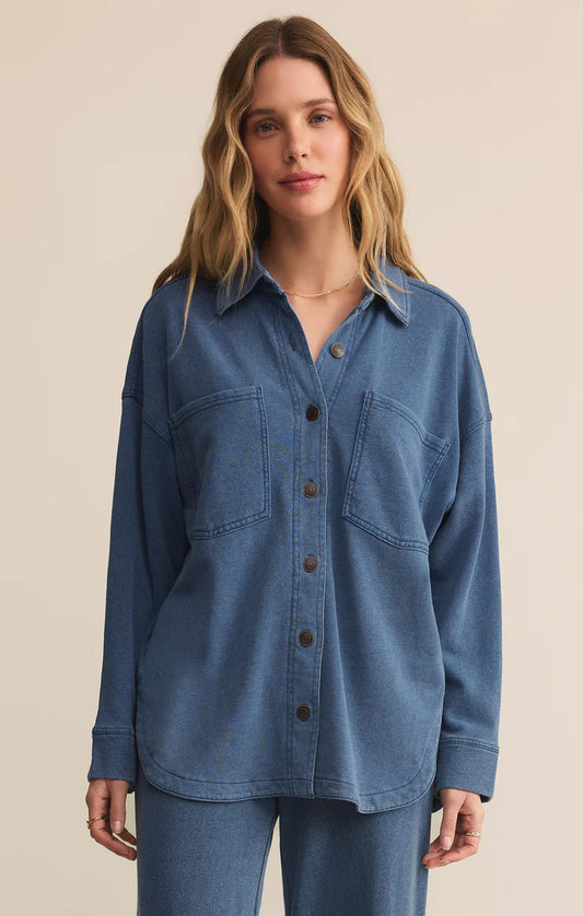 All Day Knit Denim Jacket - Vintage Indigo