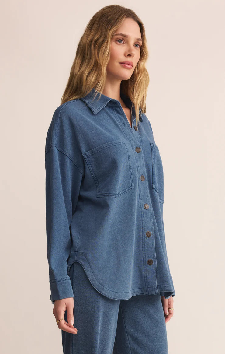 All Day Knit Denim Jacket - Vintage Indigo