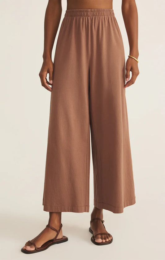 Scout Jersey Crop Flare Pant - Teakwood
