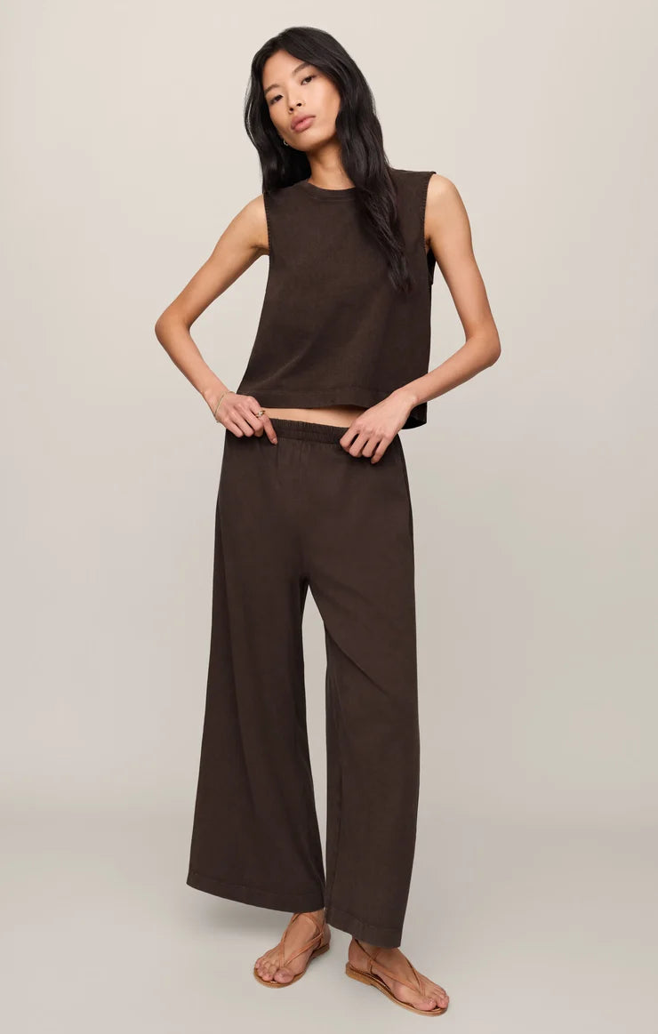 Scout Jersey Crop Flare Pant - Dark Chocolate