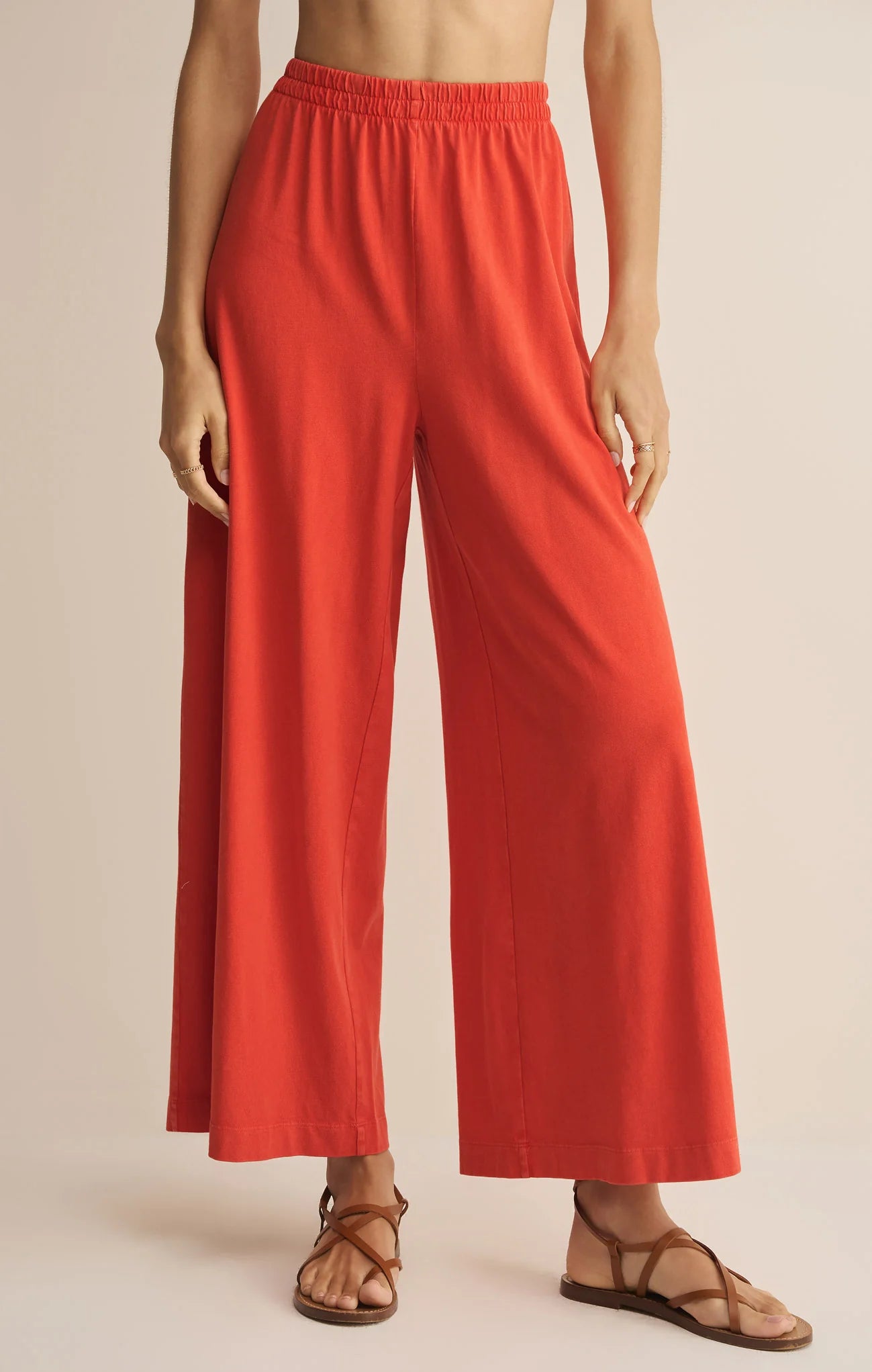 Scout Jersey Crop Flare Pant - Lychee