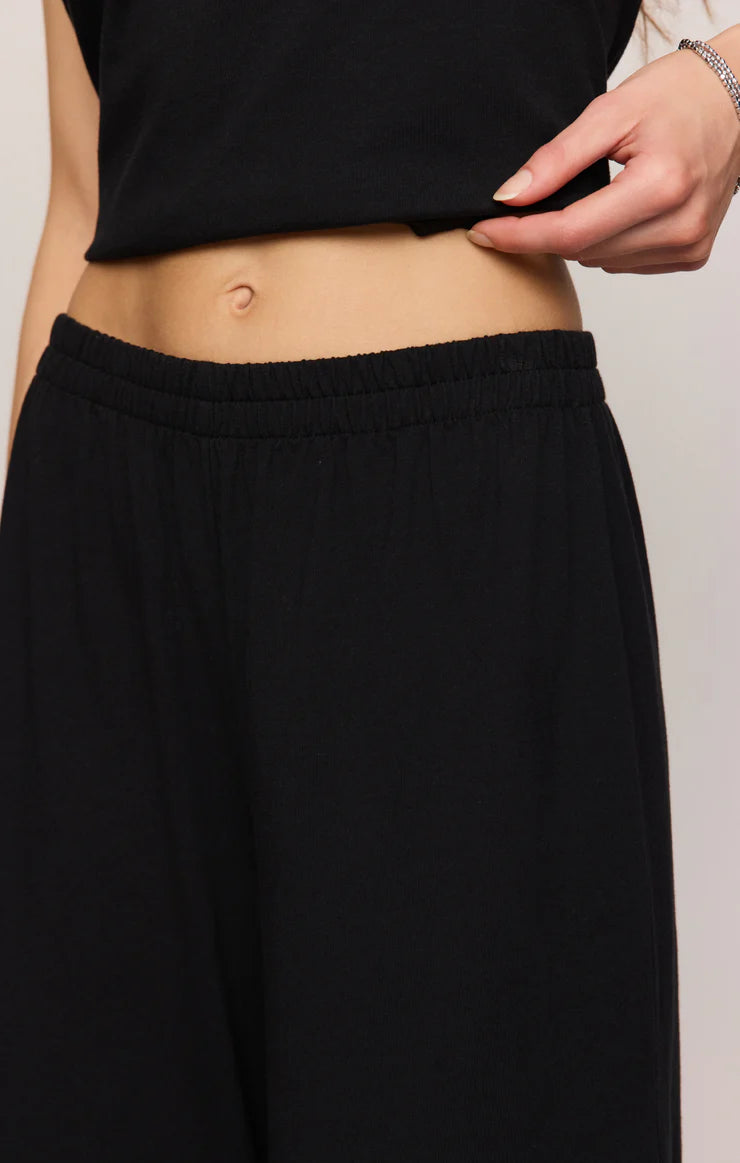 Scout Jersey Crop Flare Pant - Black