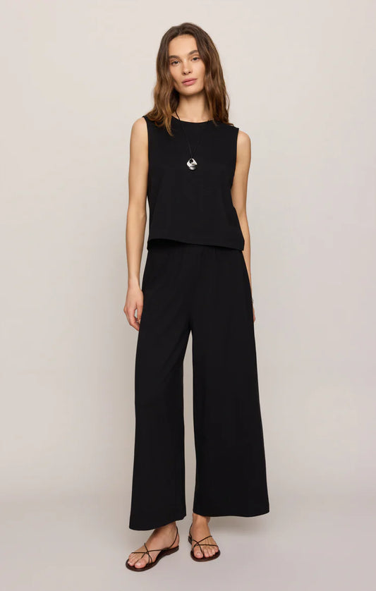Scout Jersey Crop Flare Pant - Black