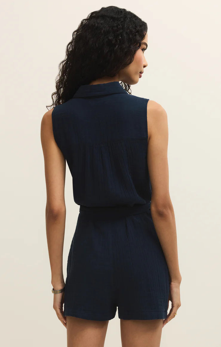 New Light Gauze Romper - Eclipse