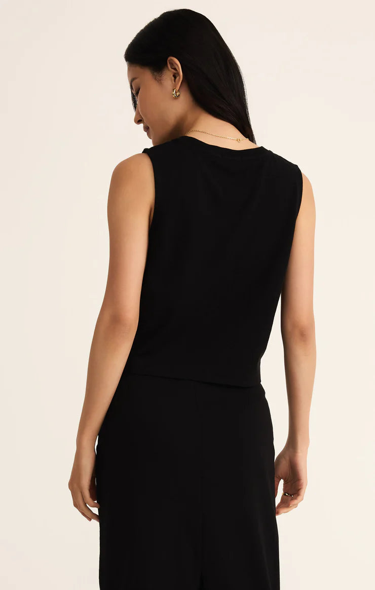 Sloan Jersey Muscle Tank - True Black