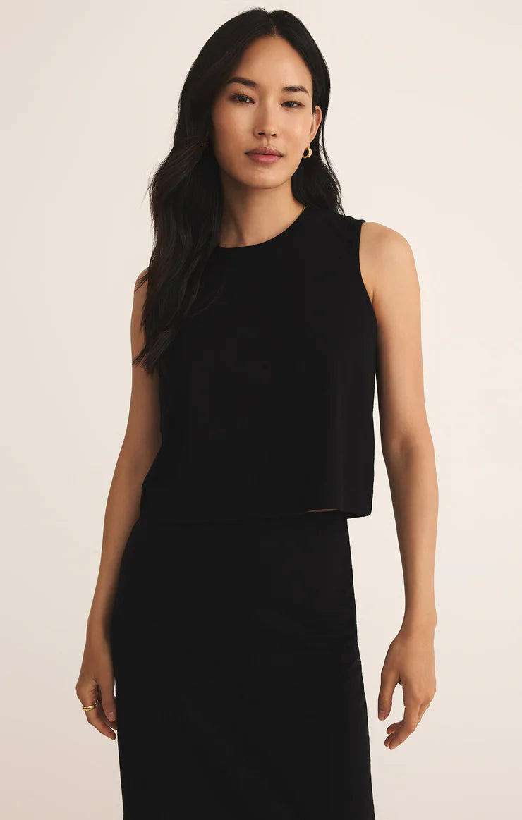 Sloan Jersey Muscle Tank - True Black