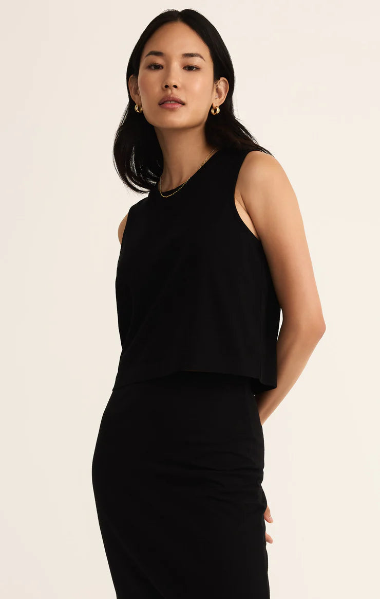 Sloan Jersey Muscle Tank - True Black