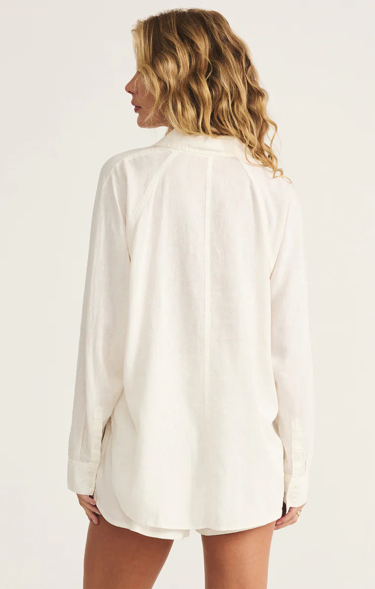 The Perfect Linen Top- White