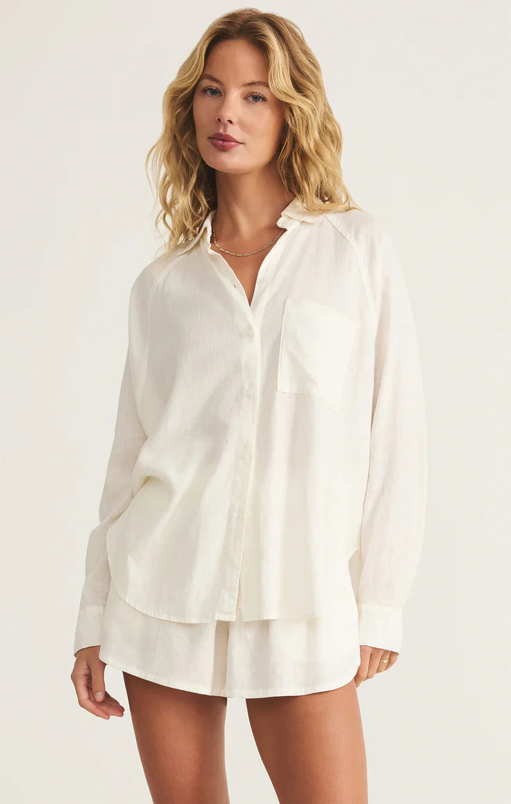 The Perfect Linen Top- White