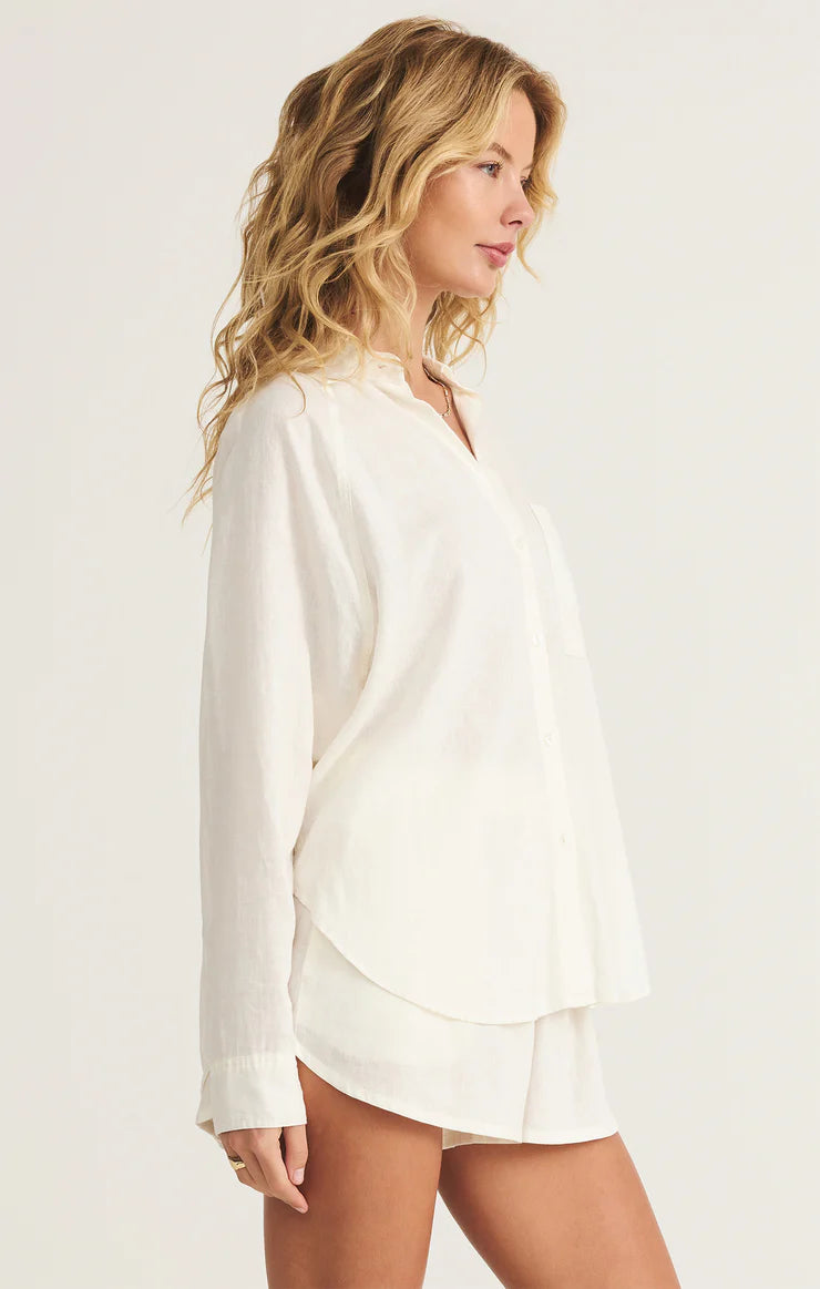 The Perfect Linen Top- White