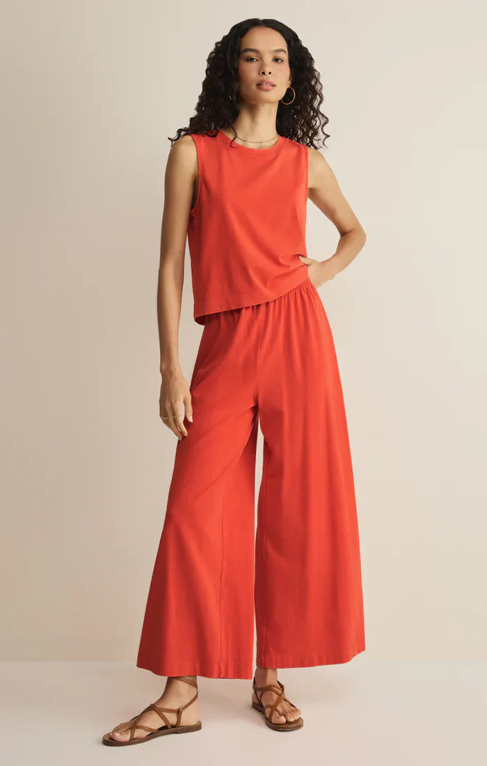 Sloane Jersey Muscle Top - Lychee
