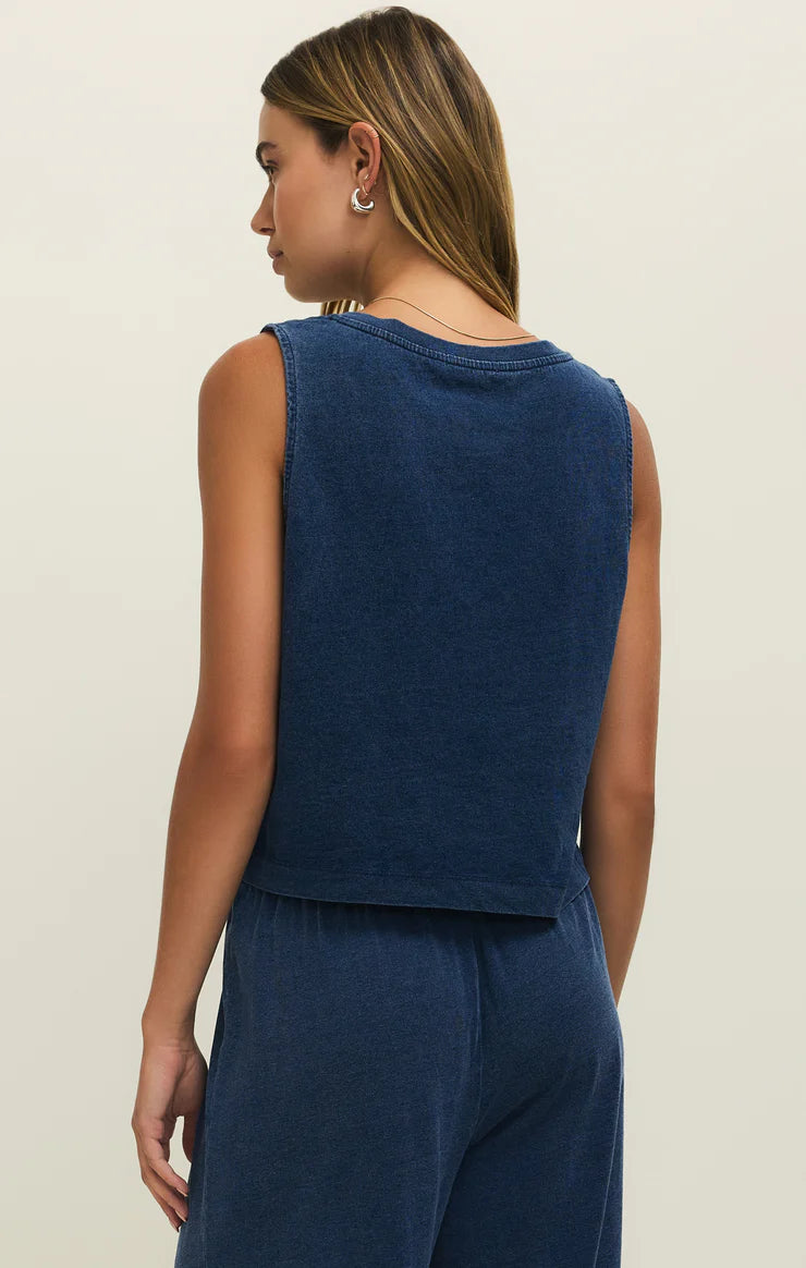 Sloan V-Neck Denim Tank