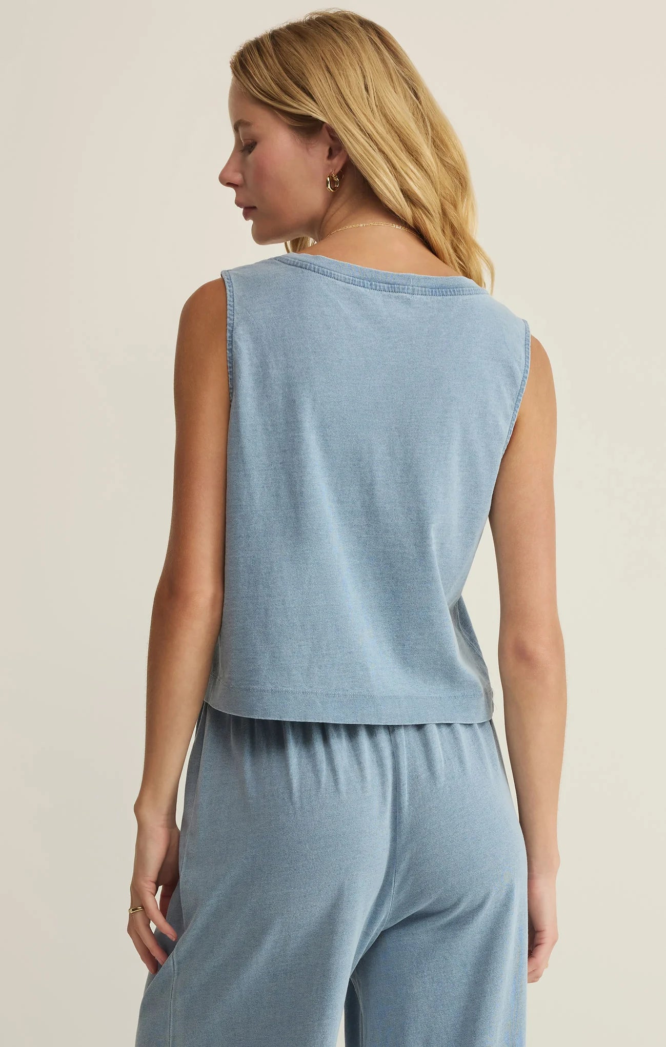 Sloan V-Neck Denim Tank