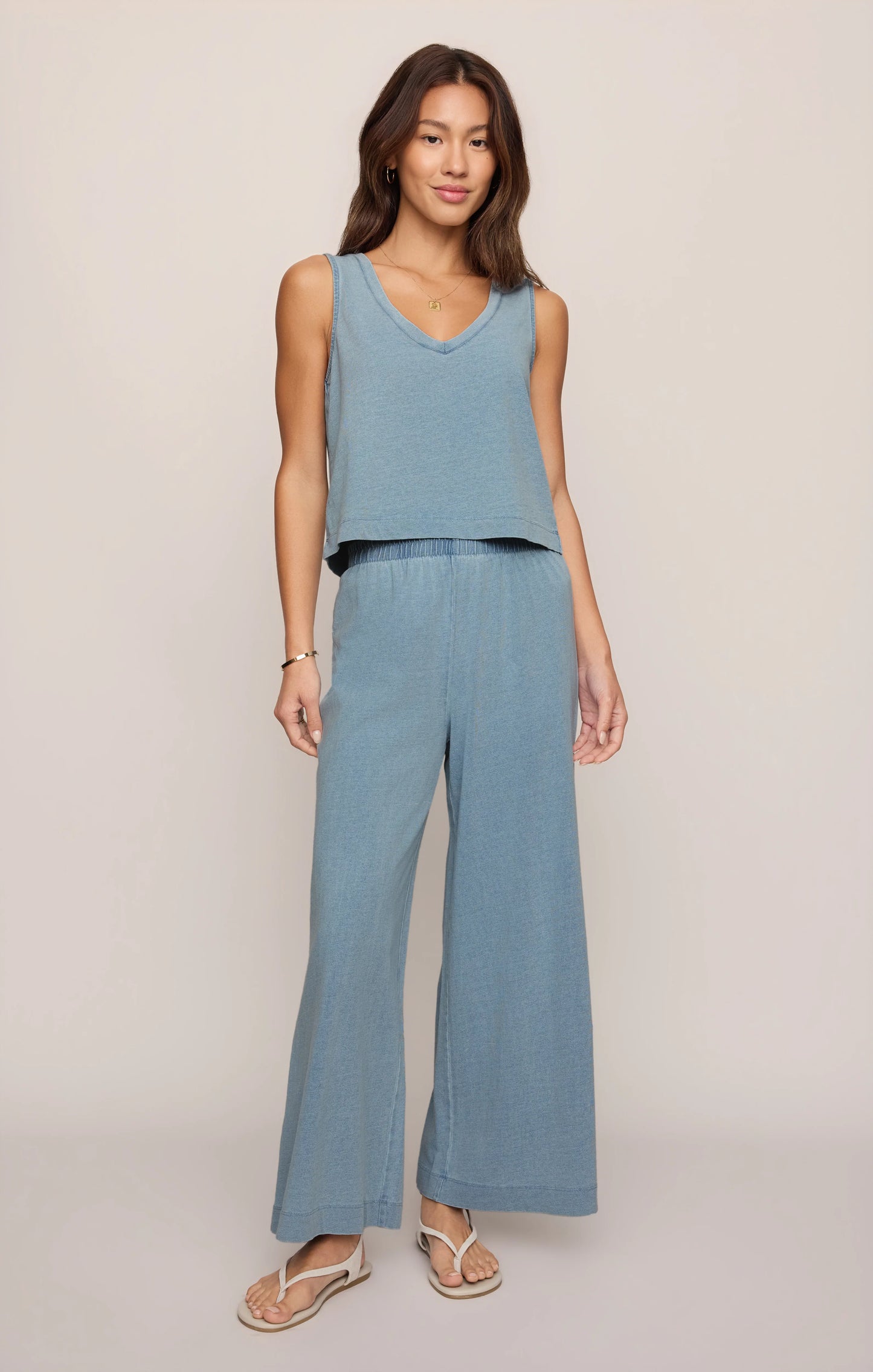 Sloan V-Neck Denim Tank