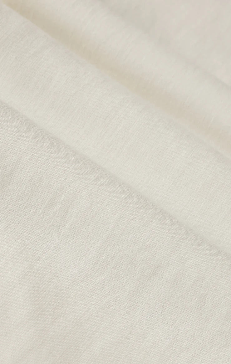 La Belle Linen Top - White