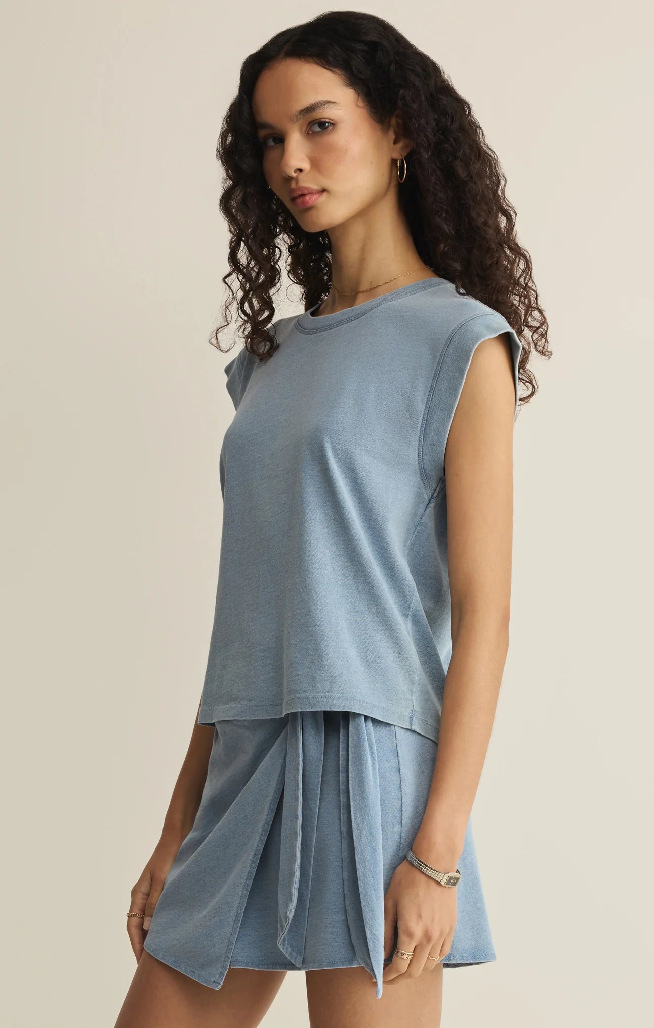 Camino Jersey Denim Top