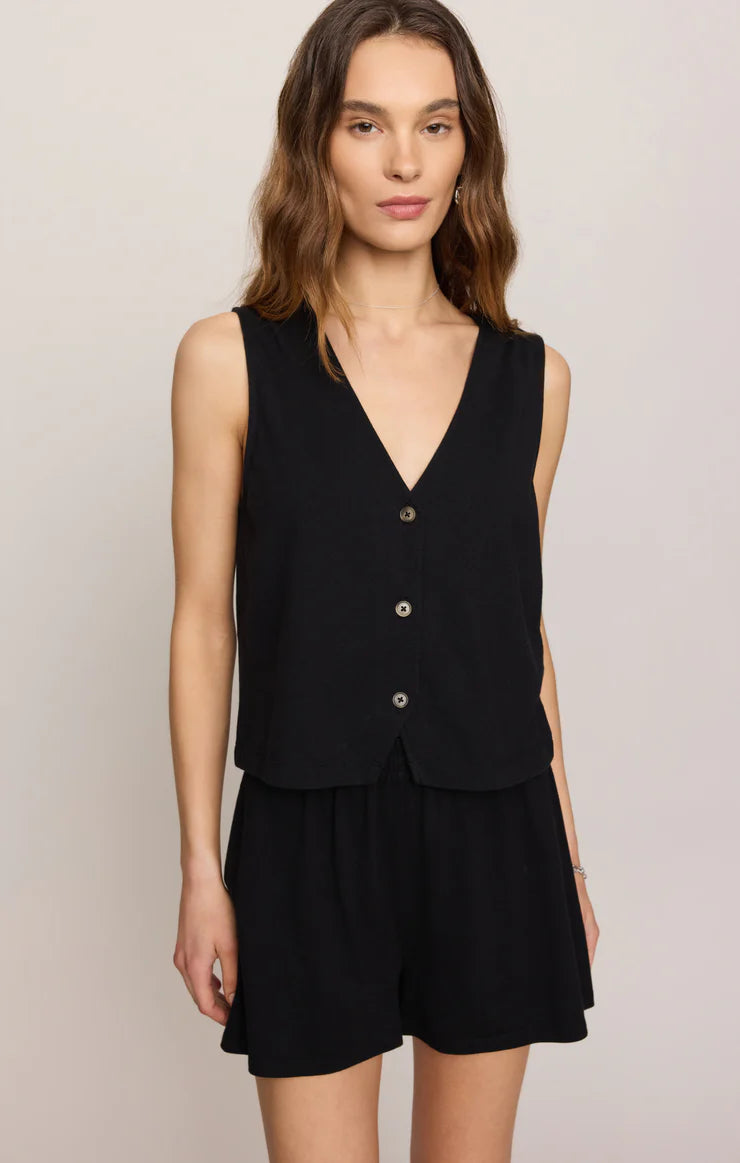Noelle Jersey Top - Black