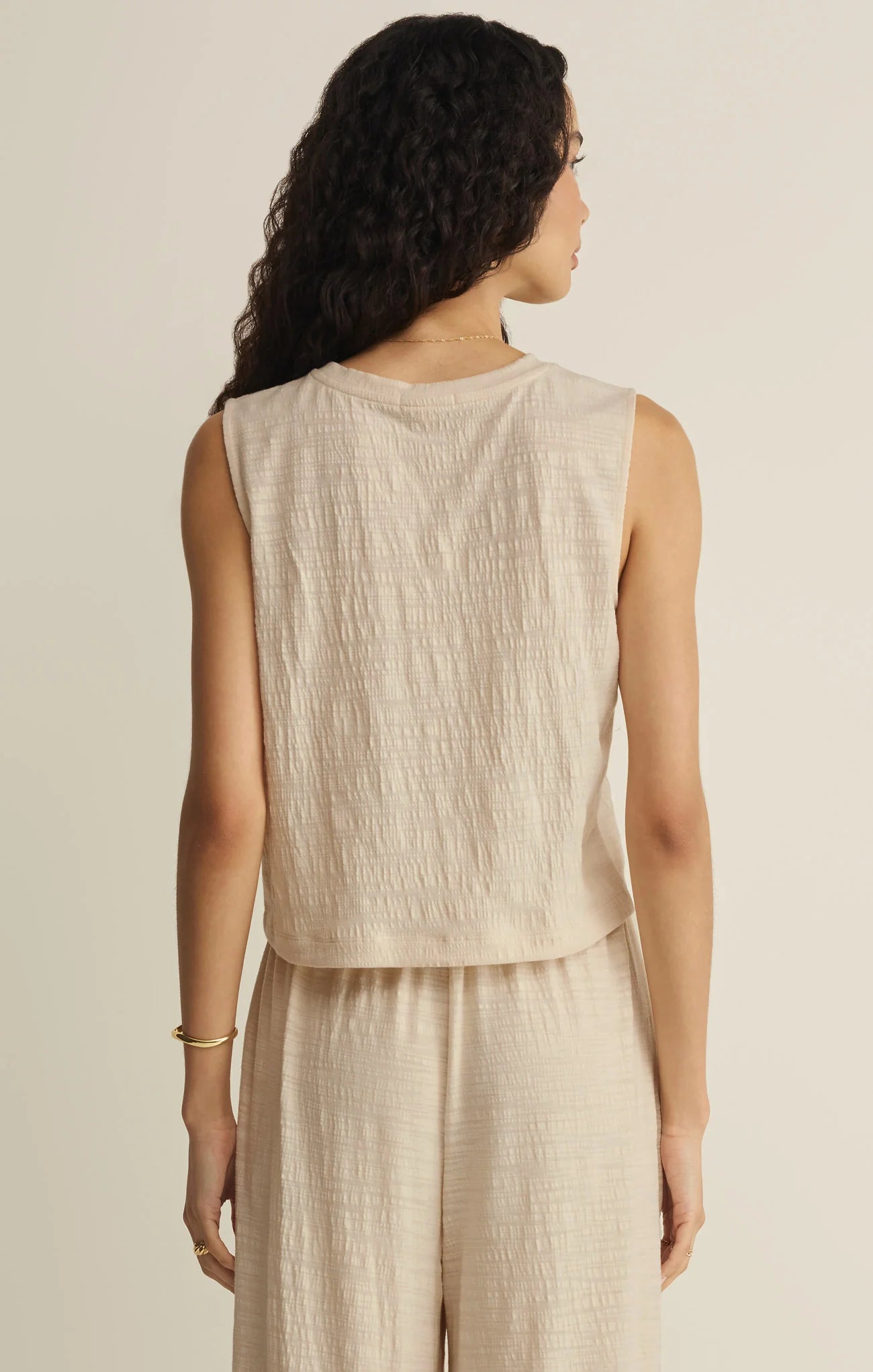Sloane Textured Top- Whisper White