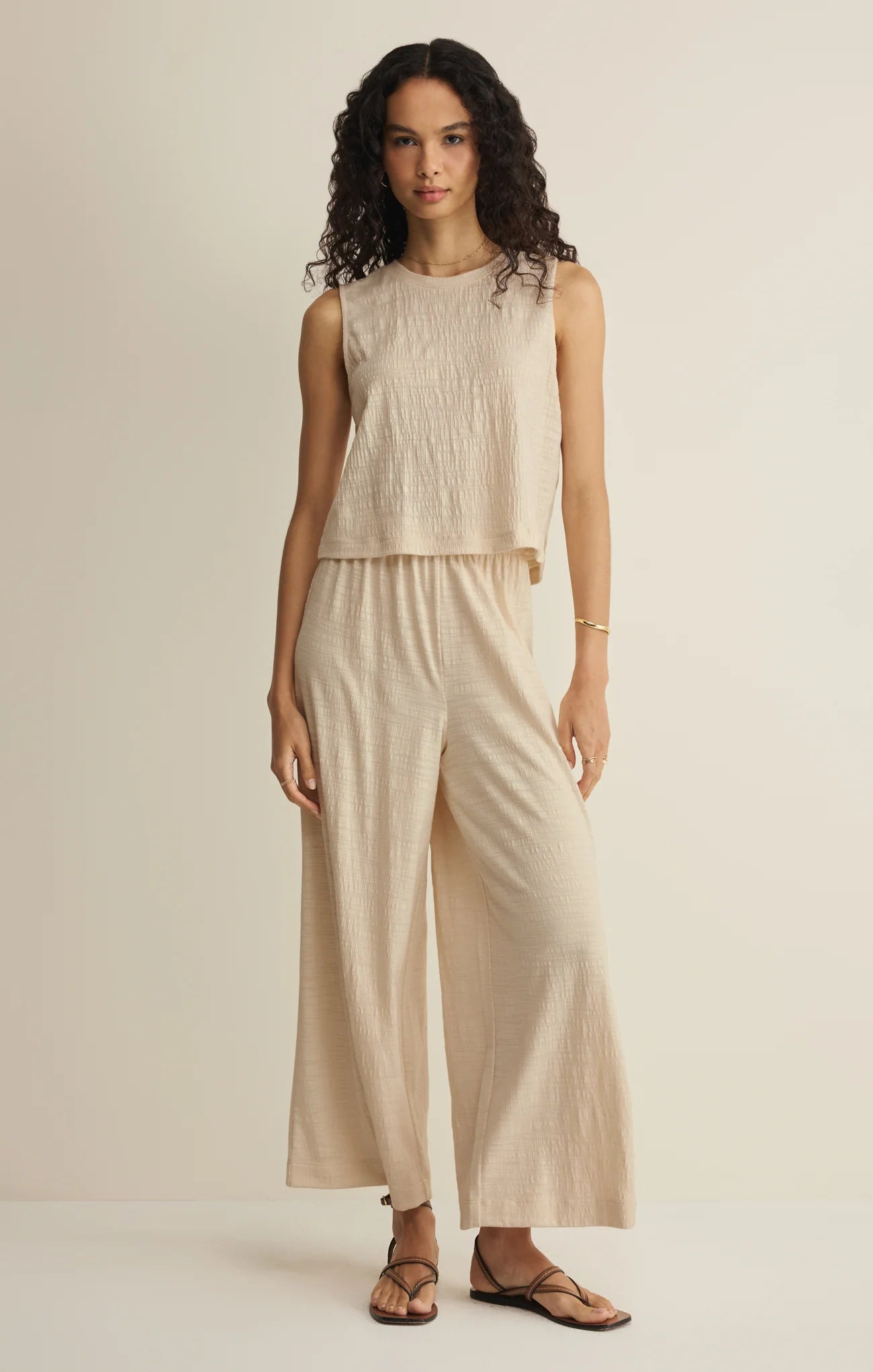 Sloane Textured Top- Whisper White