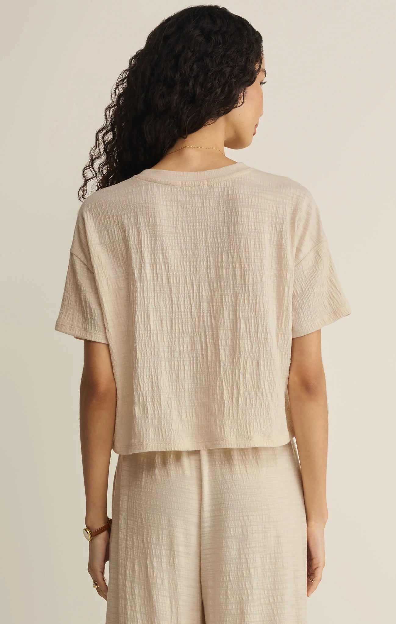 Sway Textured Tee - Whisper White