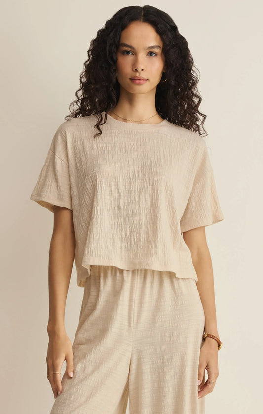 Sway Textured Tee - Whisper White
