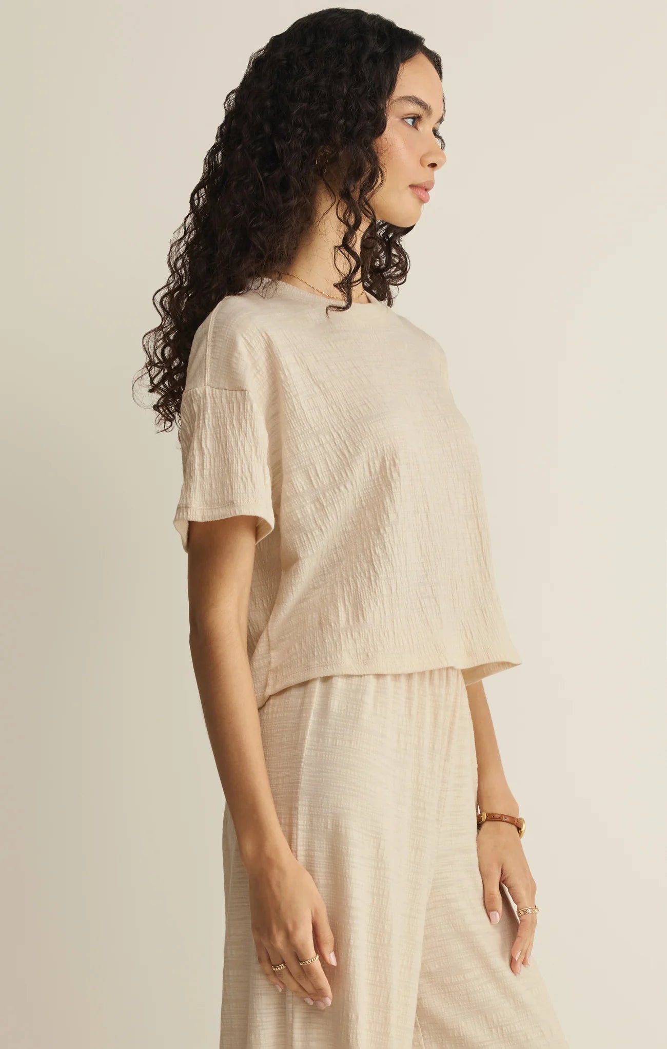Sway Textured Tee - Whisper White
