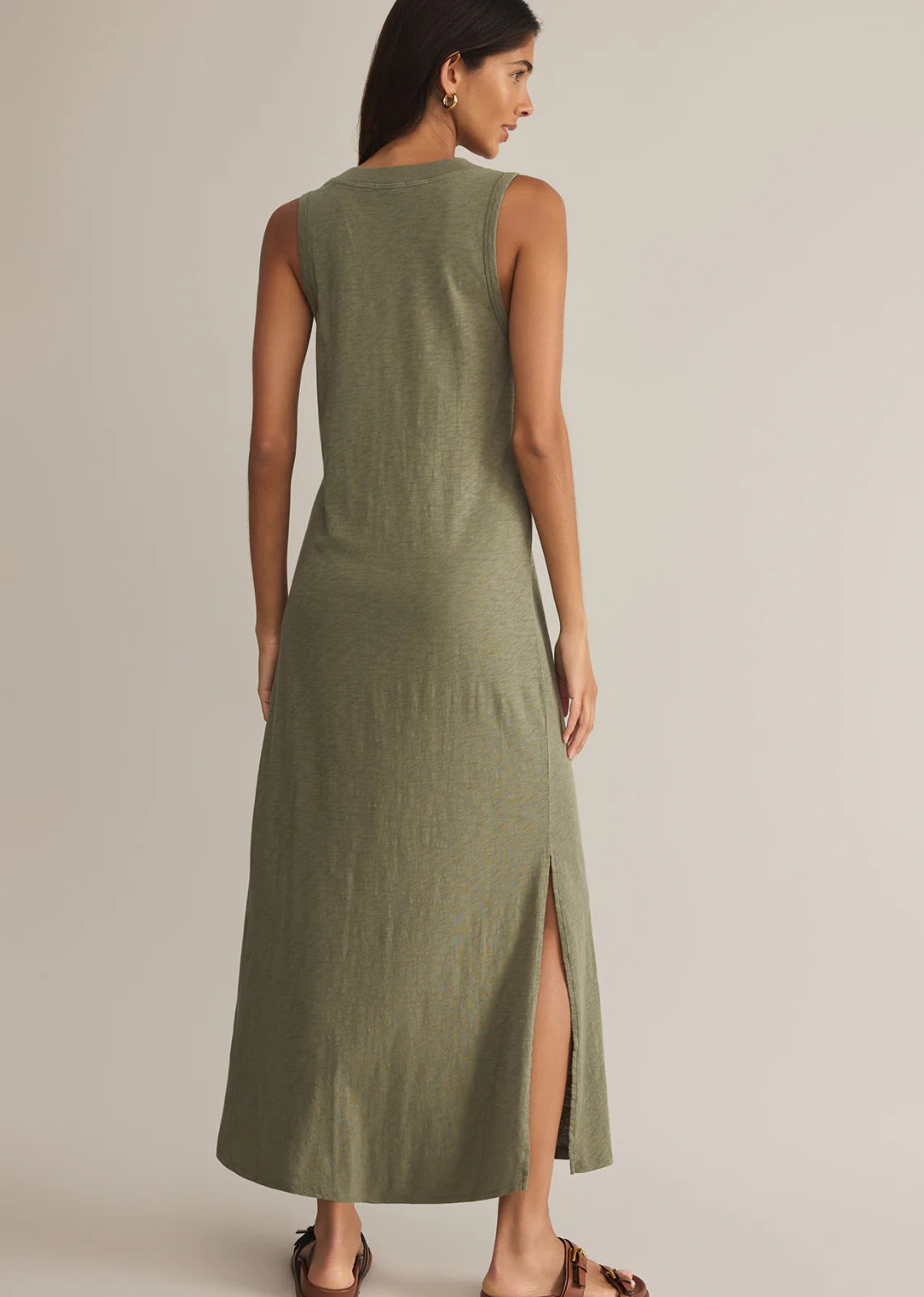 Palisades Midi Dress-Avocado