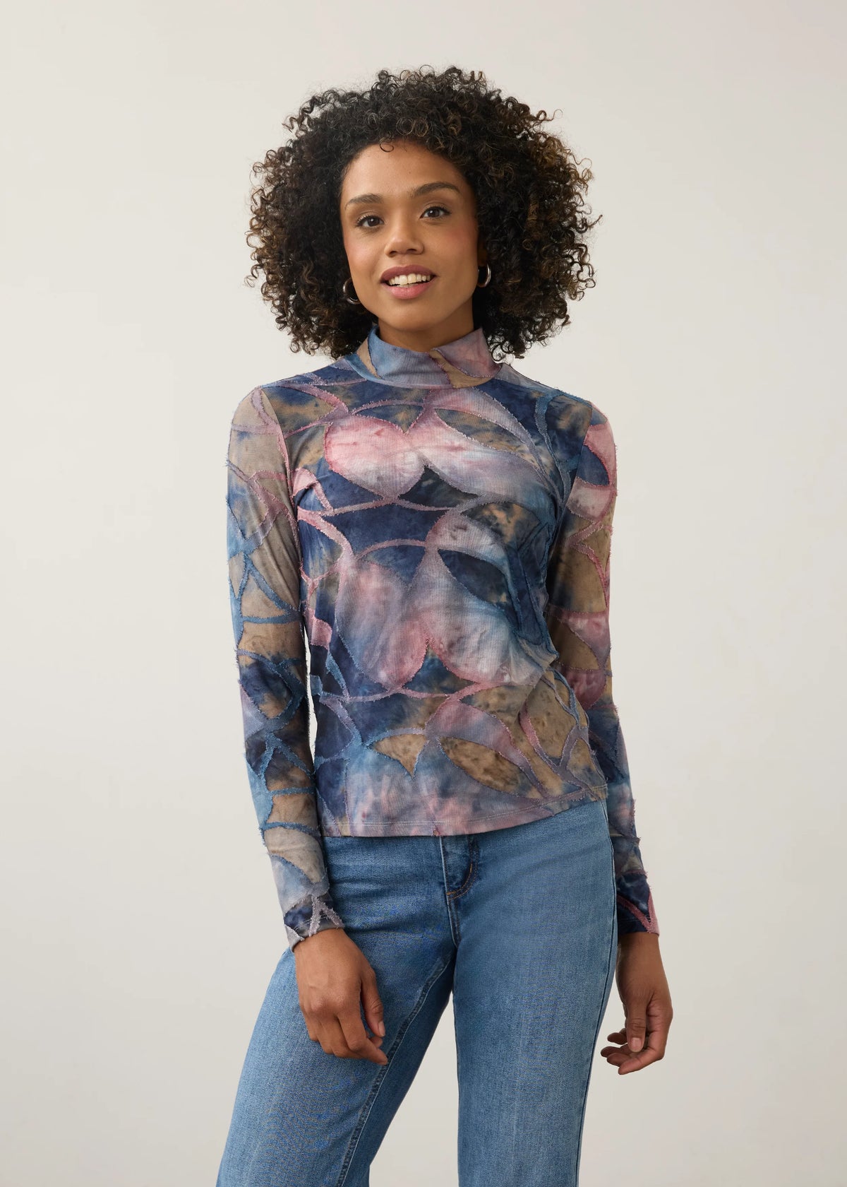Long Sleeve Mock Neck Top - Equinox