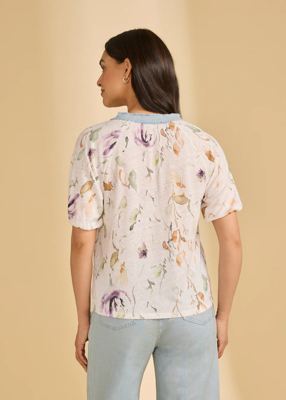 3/4 Sleeve Embellished Top