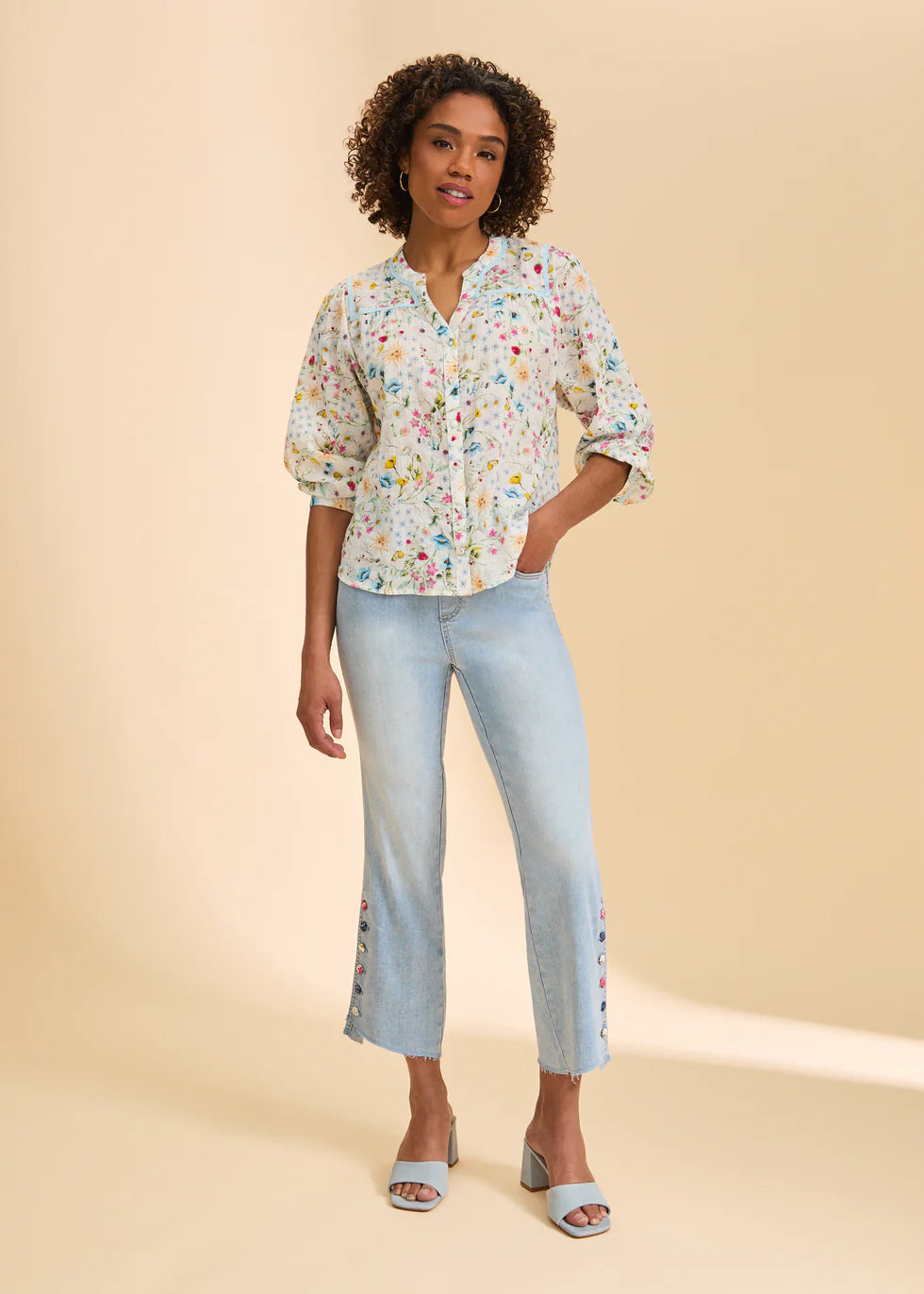 3/4 Sleeve Shirt, Spring Solstice