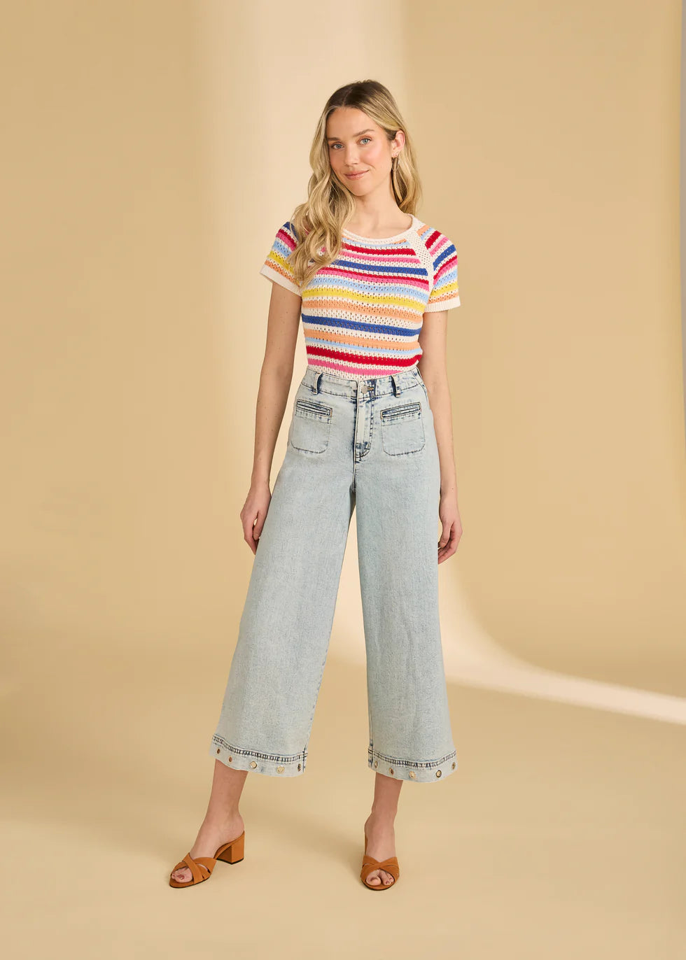 Cap Sleeve Sweater - Multi