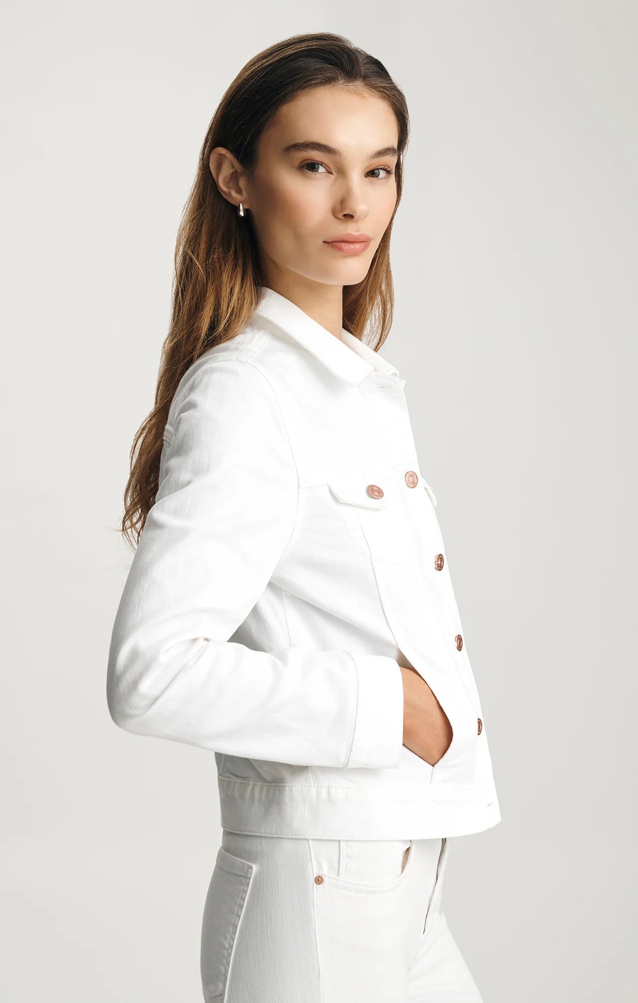 Samantha White Denim Jacket