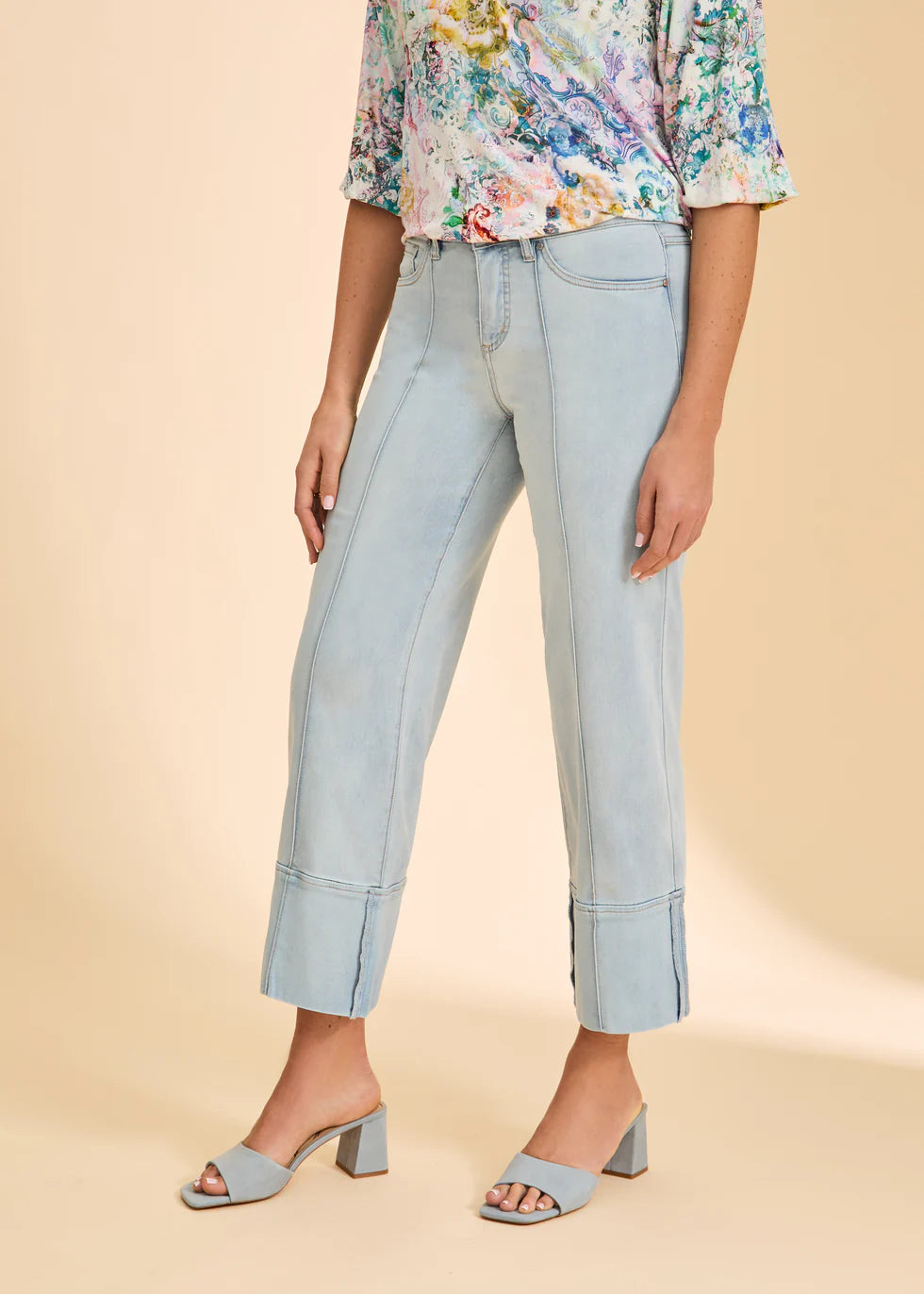 Olivia Wide Cuffed Ankle Denim