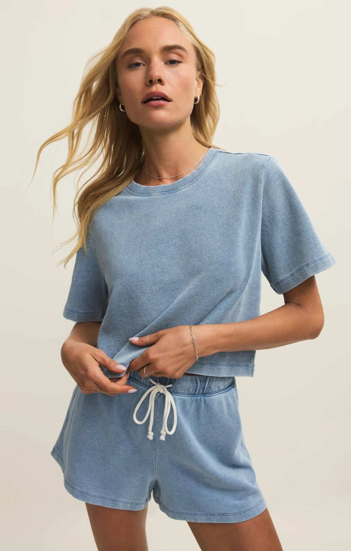 Hunter Knit Denim Short- Ocean Air Indigo