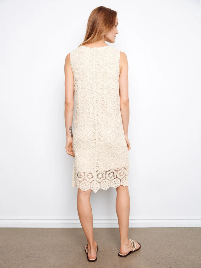 Crochet Sleevless Midi Dress