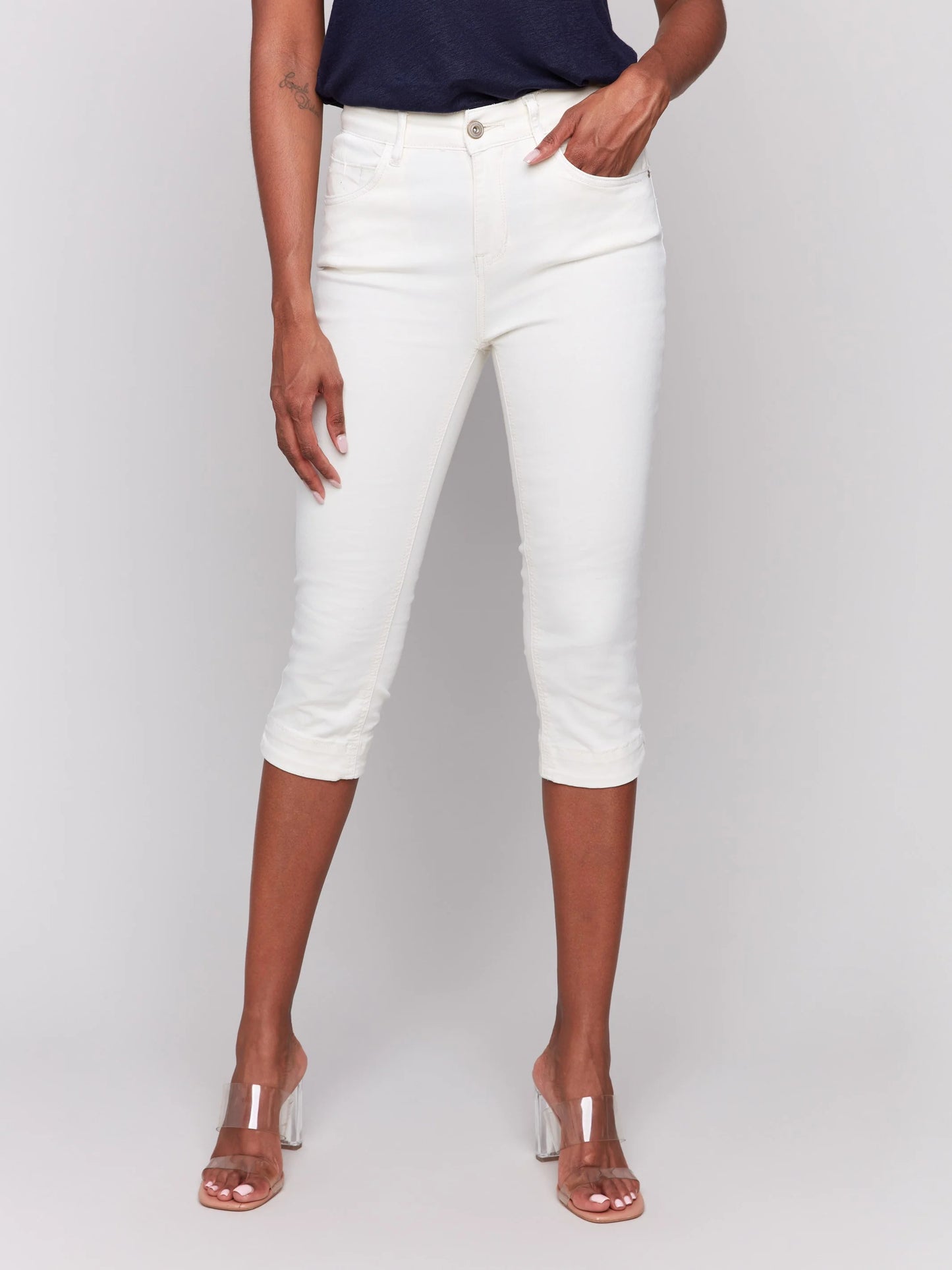 Knee High Capri Twill Pants