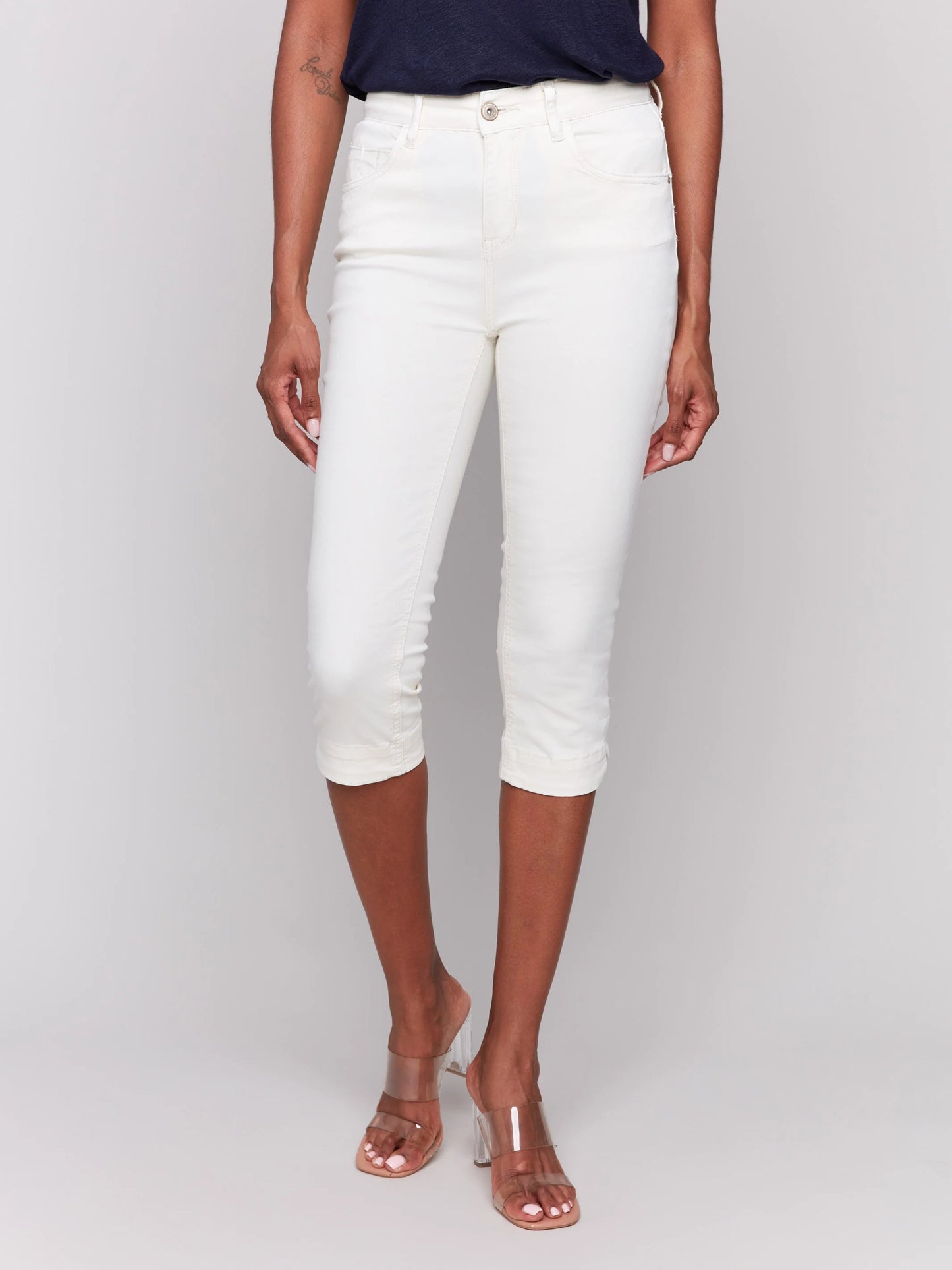 Knee High Capri Twill Pants