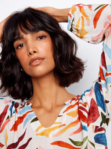Printed Popover Blouse - Solstice