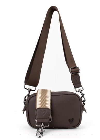 Durham Vegan Leather Crossbody Chocolate